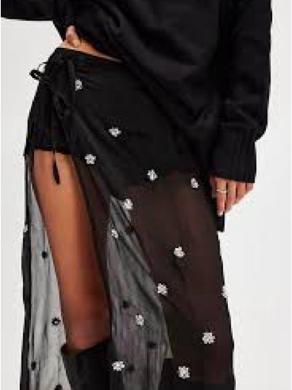 Free People Sheer Embellished Sarong